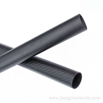 3k twill woven matte hollow carbon fiber tube